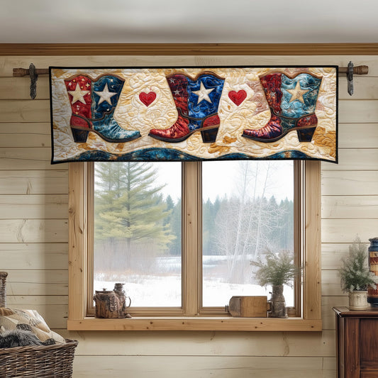 Rugged Patriot Style Quilted Valance NCU0NT7375
