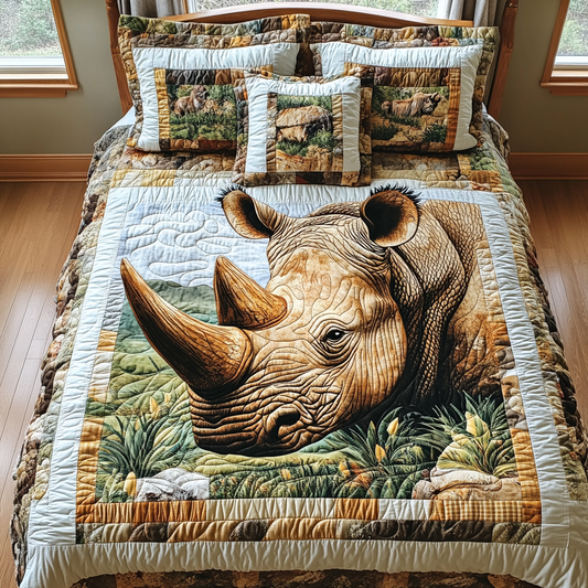 Rugged Rhino 3-Piece Quilted Bedding Set NCU0DV3737