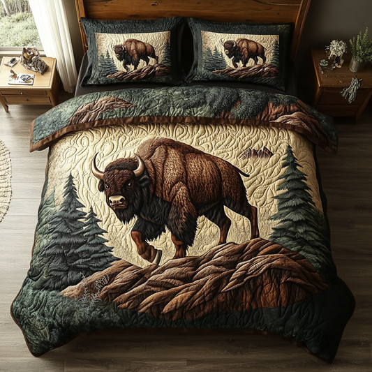 Rugged Spirit 3-Piece Quilted Bedding Set NCU0VH4587