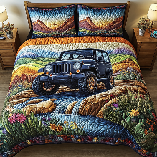 Rugged Trail 3-Piece Quilted Bedding Set NCU0VL2292