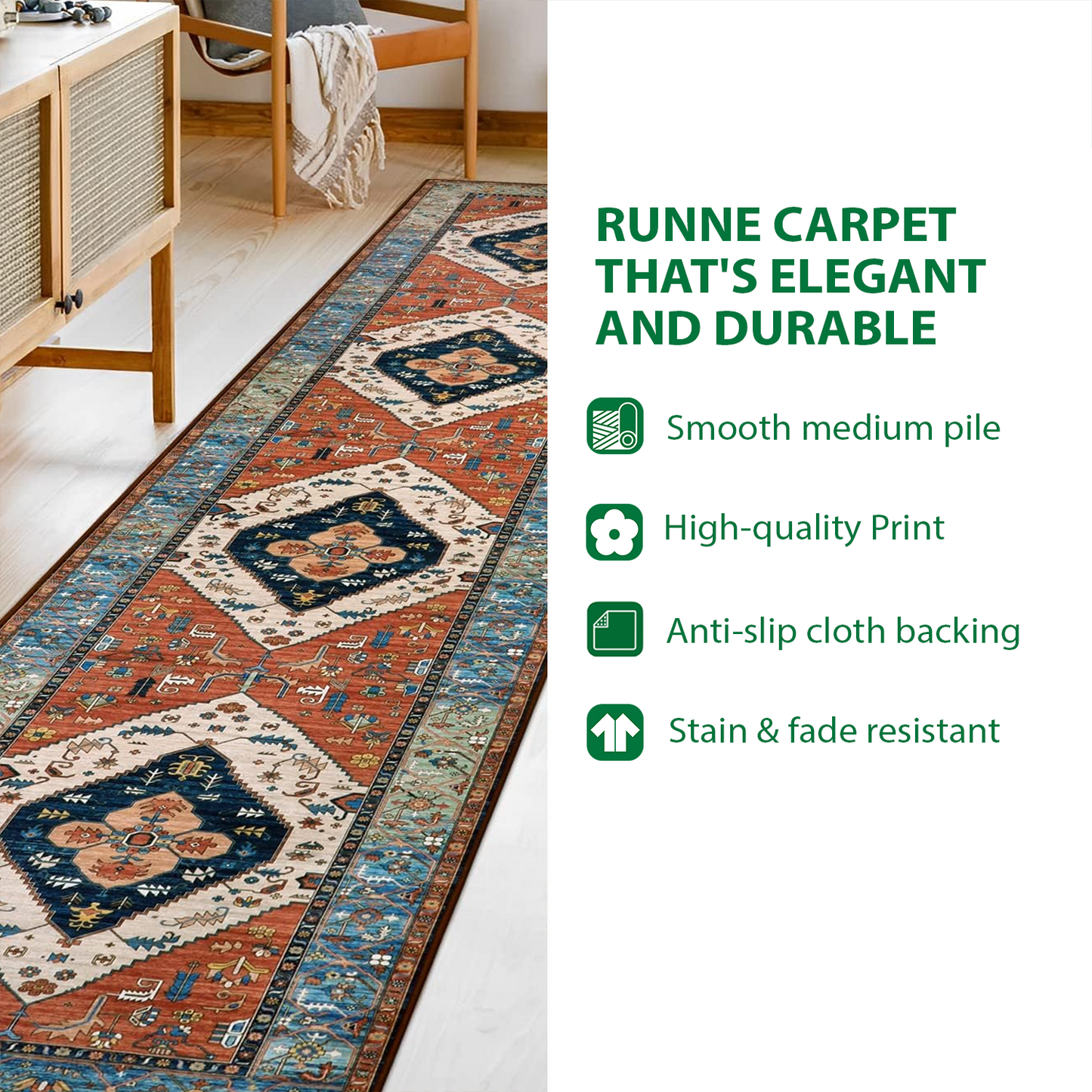 Charming Cat Grid Runner Carpet NCU0HH944