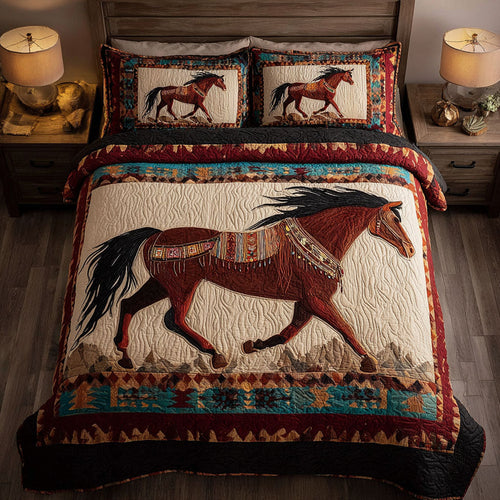 Running Free 3-Piece Quilted Bedding Set NCU0DK11914