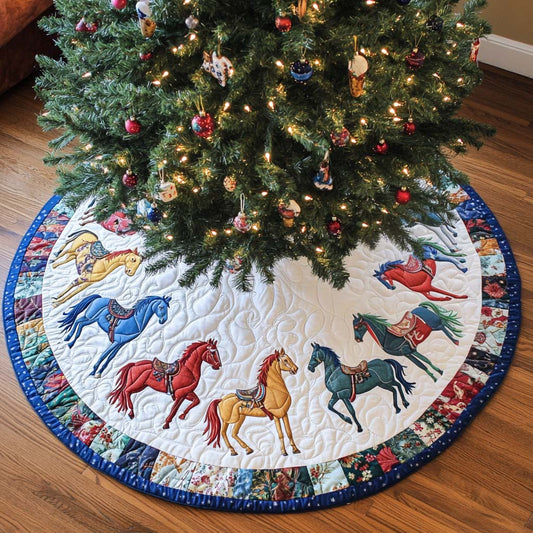 Running Free Christmas Quilted Tree Skirt NCU0NT1800