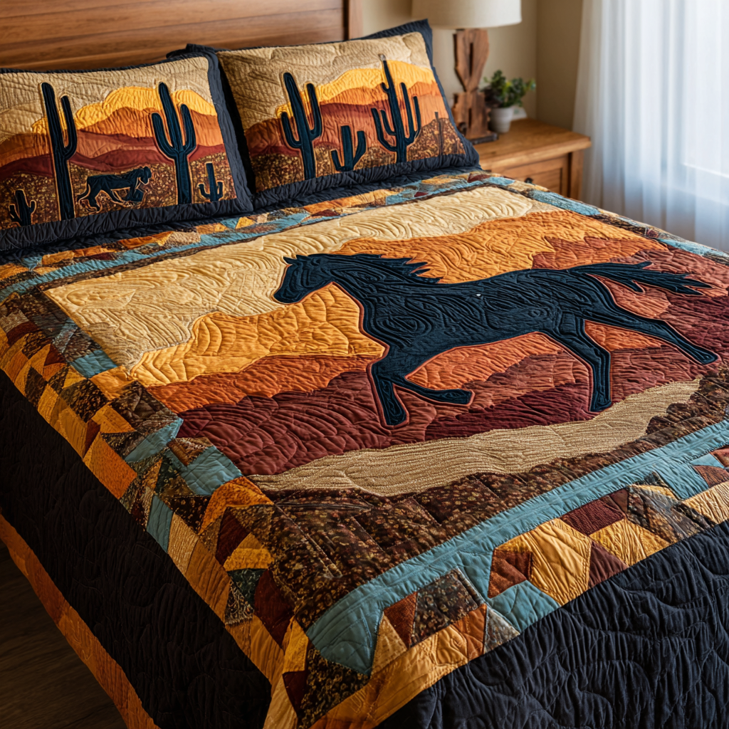 Running Grace 3-Piece Quilted Bedding Set NCU0DK11048