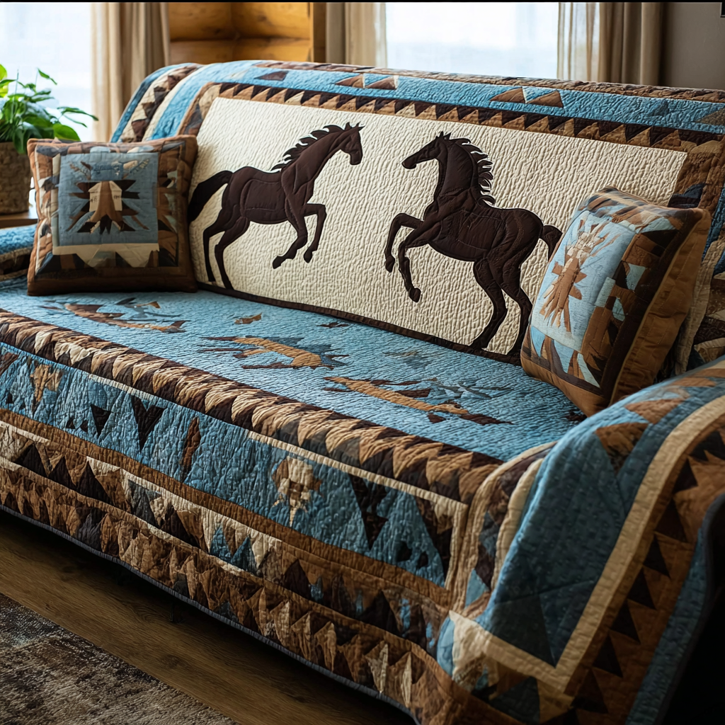 Running Spirit Quilted Sofa Cover NCU0DK10787