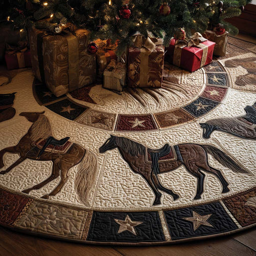 Running Stallion Christmas Quilted Tree Skirt NCU0NT11224