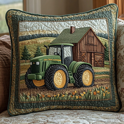 Rural Wheels Quilted Pillow Case NCU0DV4977