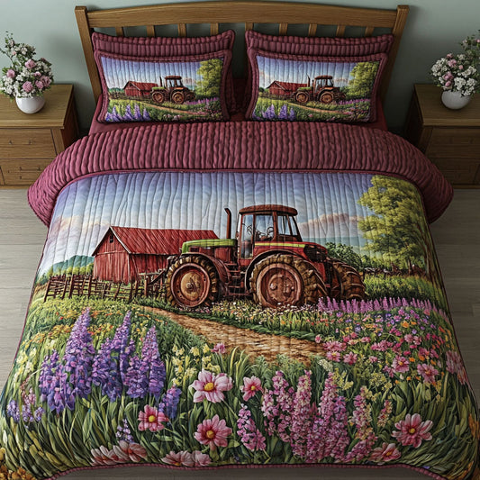 Rural Beauty 3-Piece Quilted Bedding Set NCU0NT6141