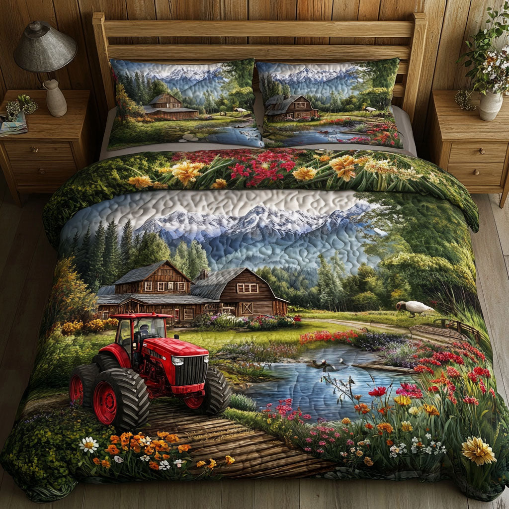 Rural Charm 3-Piece Quilted Bedding Set NCU0NT6142