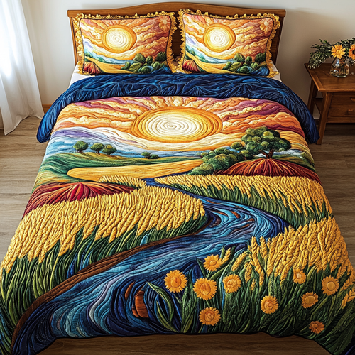 Rural Haven 3-Piece Quilted Bedding Set NCU0VL1950
