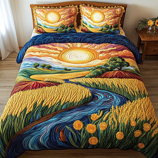 Rural Haven 3-Piece Quilted Bedding Set NCU0VL1950