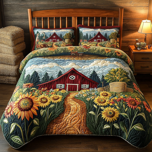 Rural Serenity 3-Piece Quilted Bedding Set NCU0VH4636