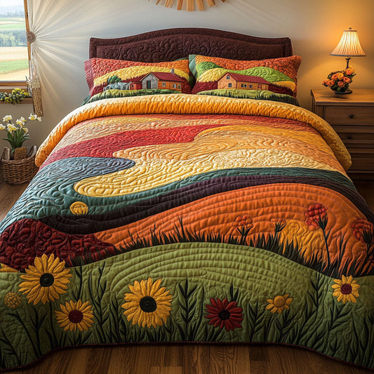 Rural Splendor 3-Piece Quilted Bedding Set NCU0PT7342