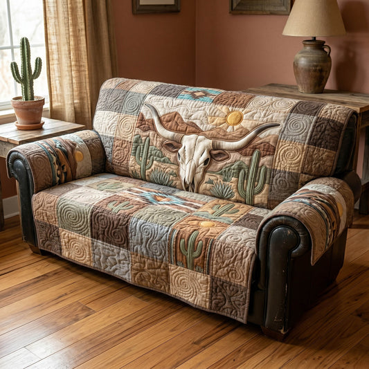 Rusted Halo Quilted Sofa Cover NCU0TD2748