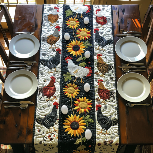 Rustic Farmhouse Quilted Table Runner NCU0TH584