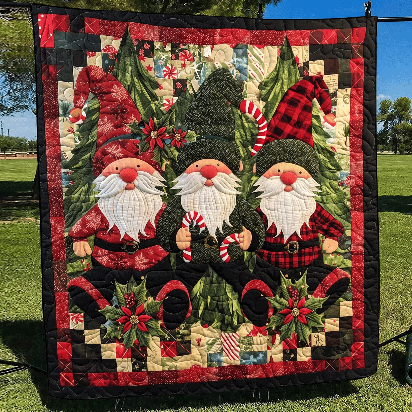 Rustic Gnome Quilted Blanket NCU0TH1041