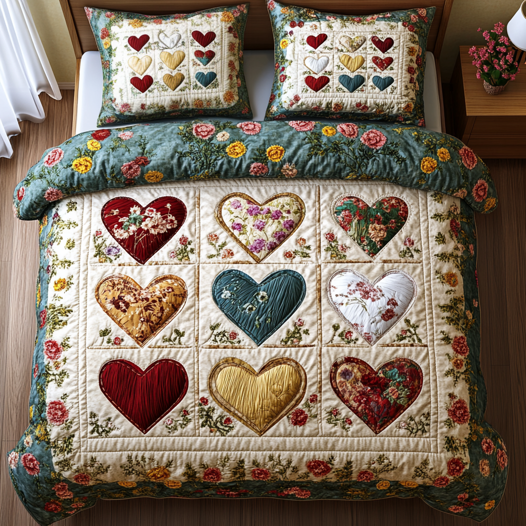 Rustic Love Path Quilted Bedding Set NCU0DV2726