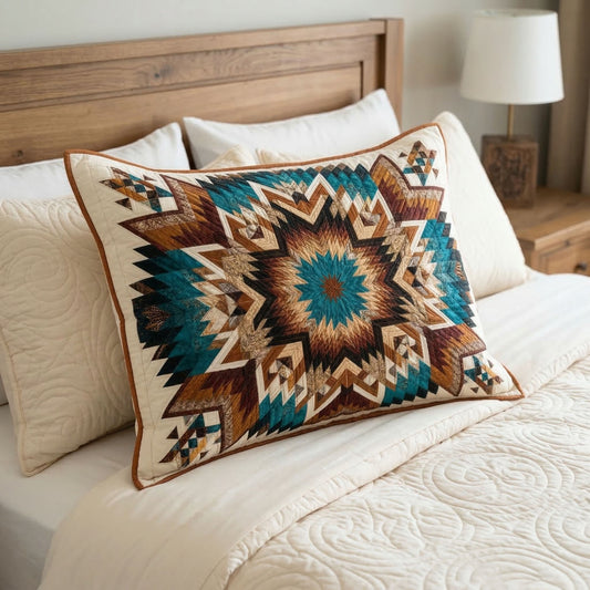 Rustic Starline Quilted Bedding Pillow Case NCU0NT11427