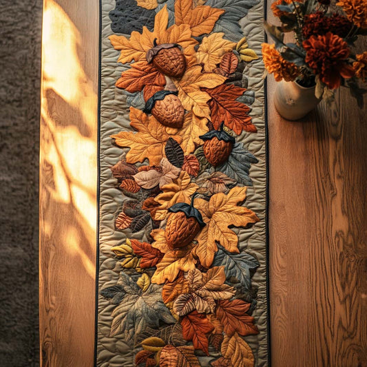 Rustic Autumn Meadow Quilted Table Runner NCU0NT8399