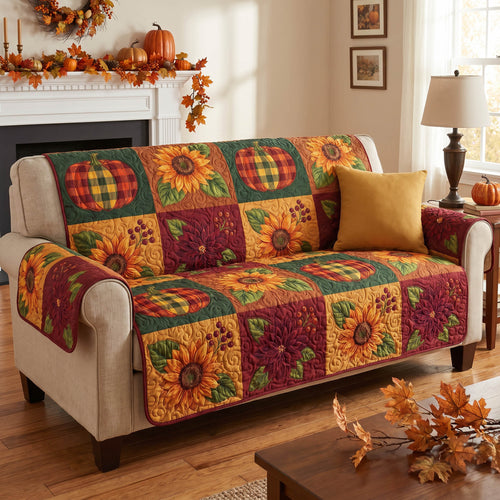 Rustic Autumn Quilted Sofa Cover NCU0TD2879