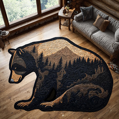 Rustic Bear Custom Shape Area Rug NCU0DV9577