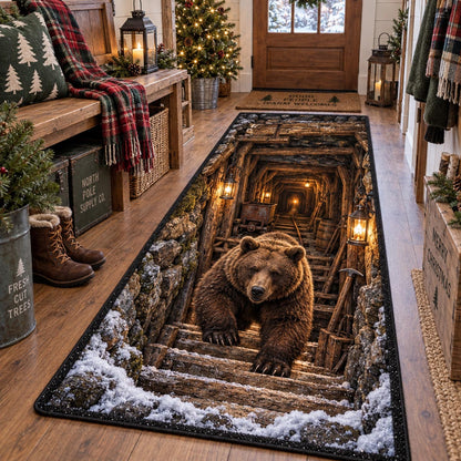 Rustic Bear Stairway Runner Carpet NCU0DV10153