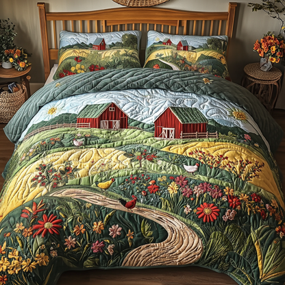 Rustic Beauty 3-Piece Quilted Bedding Set NCU0VH3862