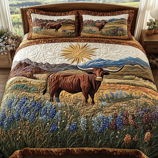 Rustic Beauty 3-Piece Quilted Bedding Set NCU0VH4496