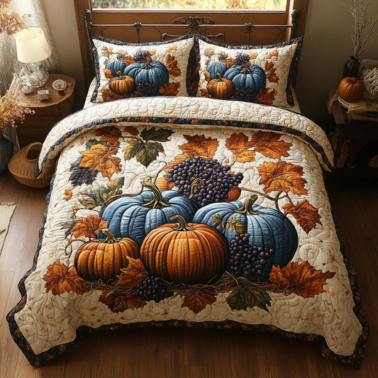 Rustic Bloom 3-Piece Quilted Bedding Set NCU0DV6759