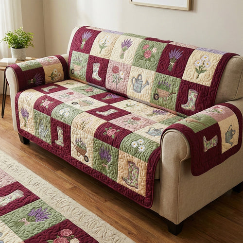 Rustic Bloom Quilted Sofa Cover NCU0TV1789