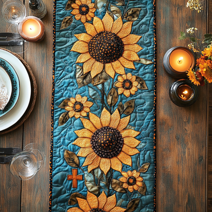 Rustic Bloom Quilted Table Runner NCU0VH2278