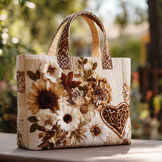 Rustic Bloom Quilted Tote Bag NCU0VL2817