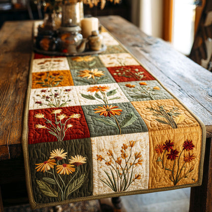 Rustic Botanica Quilted Table Runner NCU0TV1543