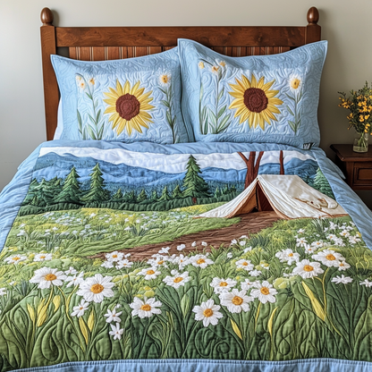 Rustic Camping 3-Piece Quilted Bedding Set NCU0VH4046