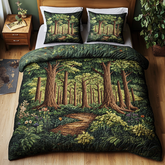 Rustic Canopy 3-Piece Quilted Bedding Set NCU0DK7067