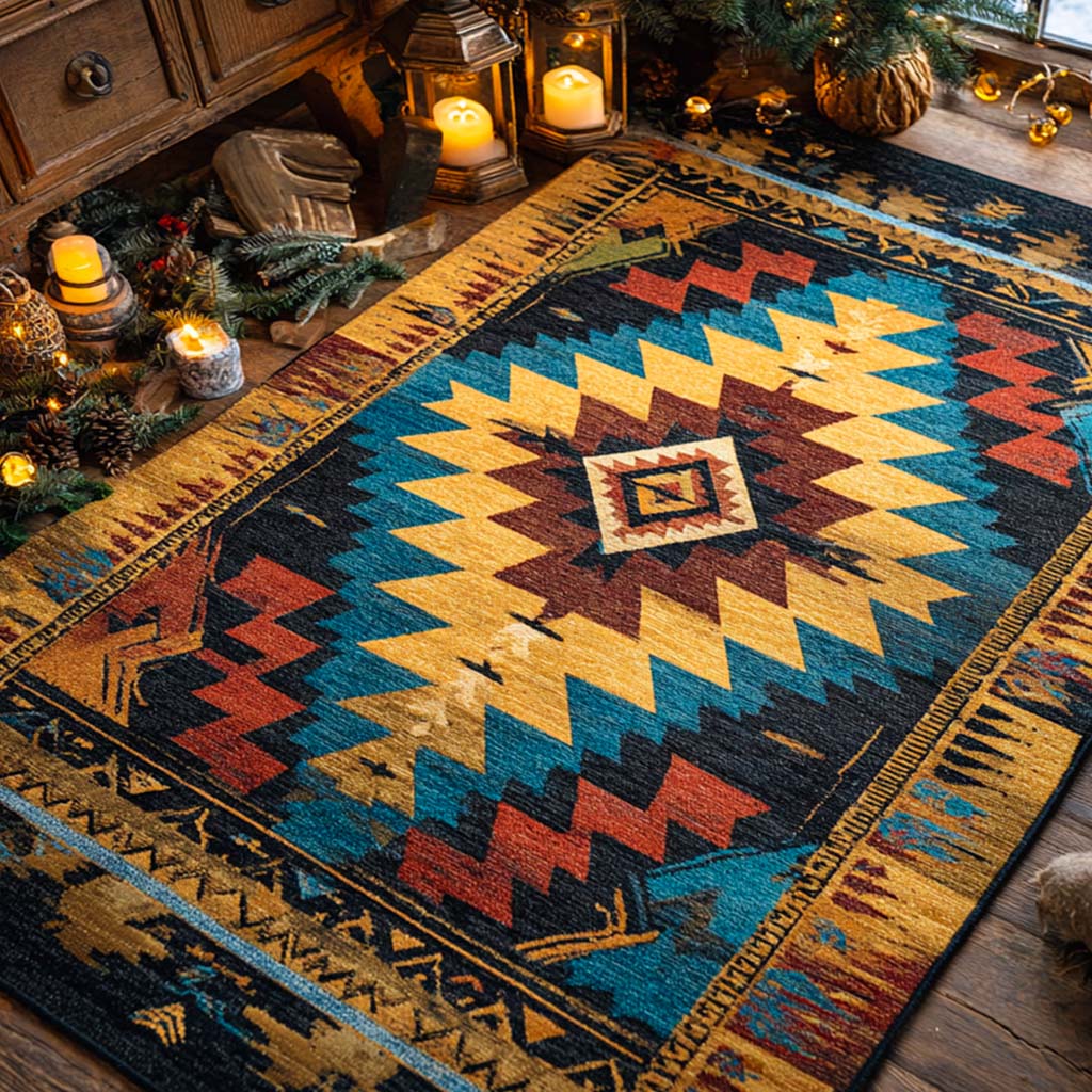 Rustic Canyon Geometry Area Rug NCU0XD1849