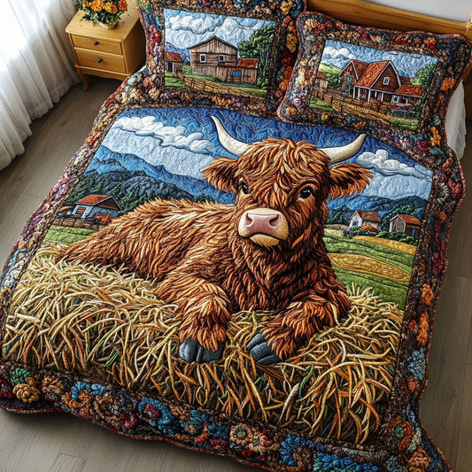 Rustic Charm 3-Piece Quilted Bedding Set NCU0NT2919