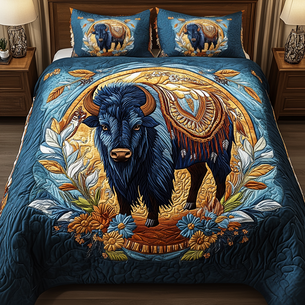 Rustic Charm 3-Piece Quilted Bedding Set NCU0VH1992