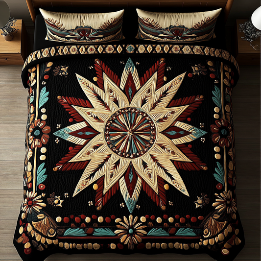 Rustic Charm 3-Piece Quilted Bedding Set NCU0VH2411
