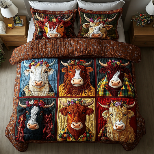 Rustic Charm 3-Piece Quilted Bedding Set NCU0VH2469