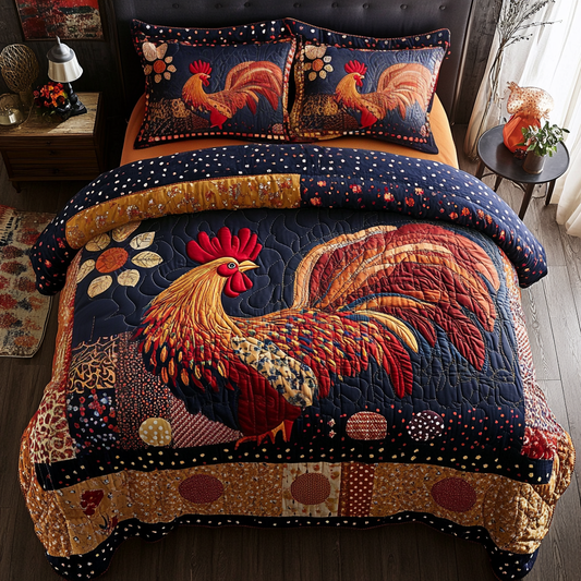 Rustic Charm 3-Piece Quilted Bedding Set NCU0VH3061