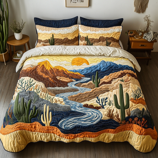 Rustic Charm 3-Piece Quilted Bedding Set NCU0VH3452