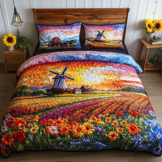 Rustic Charm 3-Piece Quilted Bedding Set NCU0VL1674