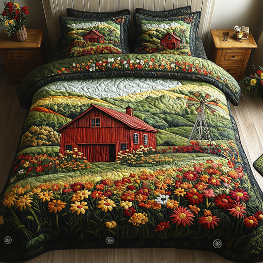 Rustic Charm 3-Piece Quilted Bedding Set NCU0DV4677