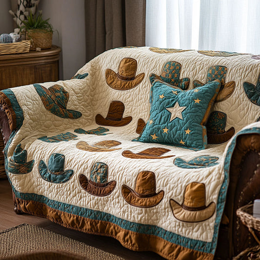 Rustic Charm Quilted Sofa Cover NCU0DK11880