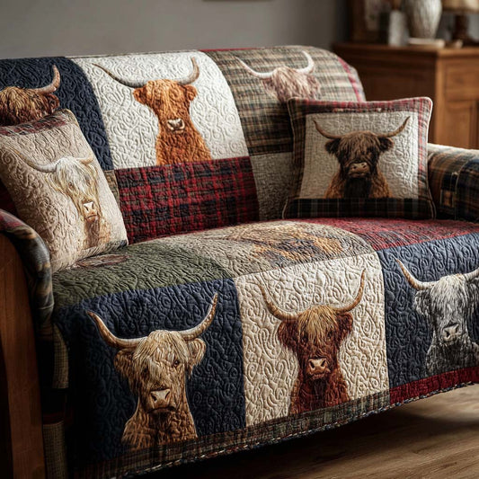 Rustic Charm Quilted Sofa Cover NCU0NT12260