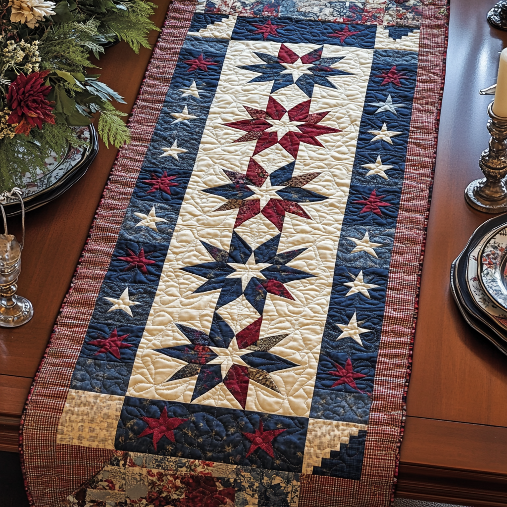 Rustic Charm Quilted Table Runner NCU0VH2900