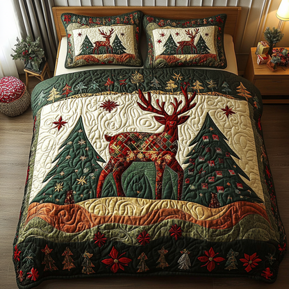 Rustic Cheer 3-Piece Quilted Bedding Set NCU0VH768