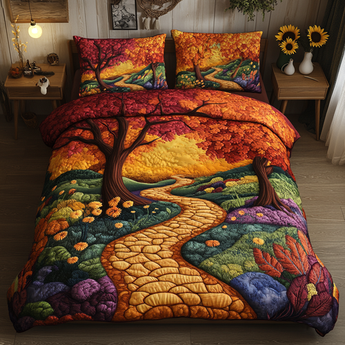 Rustic Countryside 3-Piece Quilted Bedding Set NCU0VL1542
