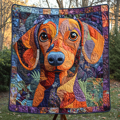 Rustic Dachshund Dream Quilted Blanket NCU0DK2152